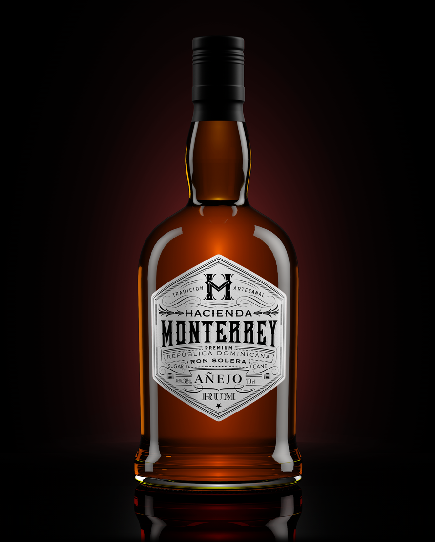 Hacienda Monterrey Diseño Packaging Premium Rum Añejo